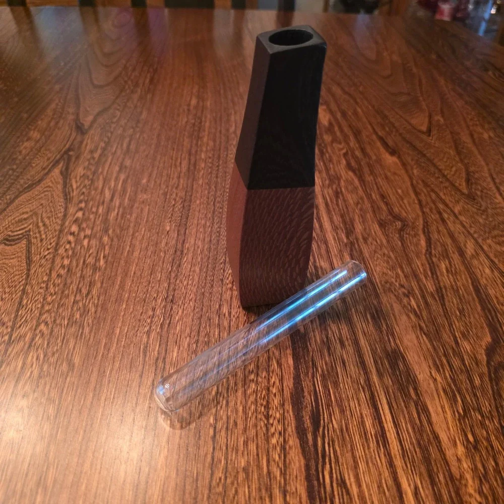Artisan Crafted, Exotic Hardwood, Wenge & Lacewood, Bud Vase MCM, Minimalist